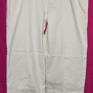 Marc New YorkCream High Rise Wide-Leg Pants Womans Plus Size 16